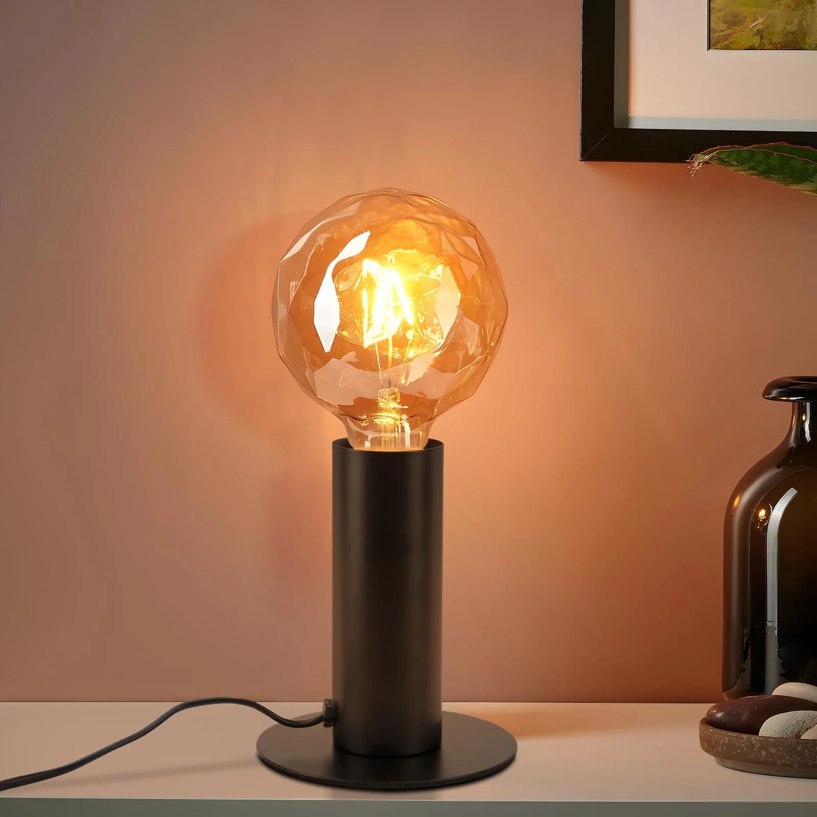 Настільна лампа Vintage Industrial E27 Чорна 40 Ват з вимикачем, фото №1