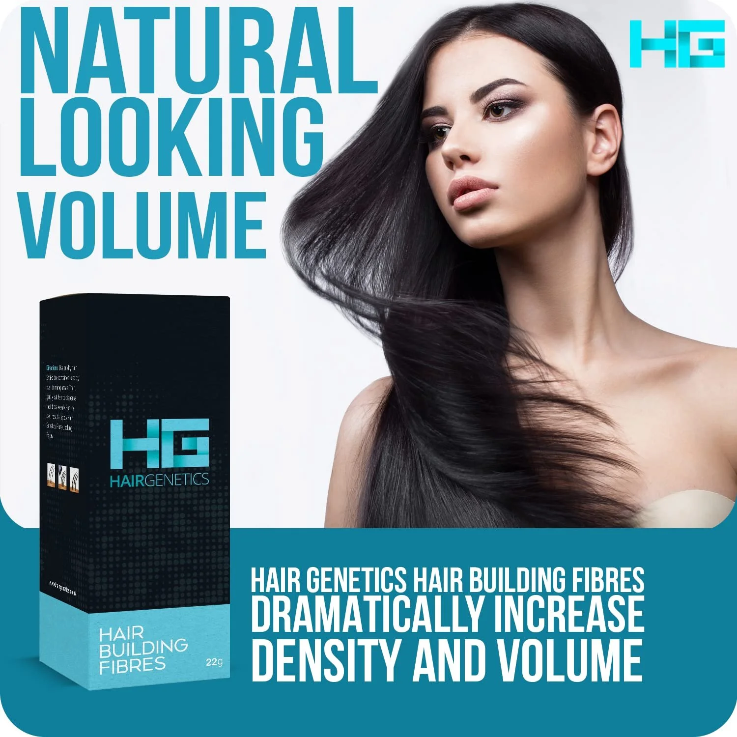 Волокна для загущення волосся Темно-коричневі Hair Genetics 22 г, фото №3