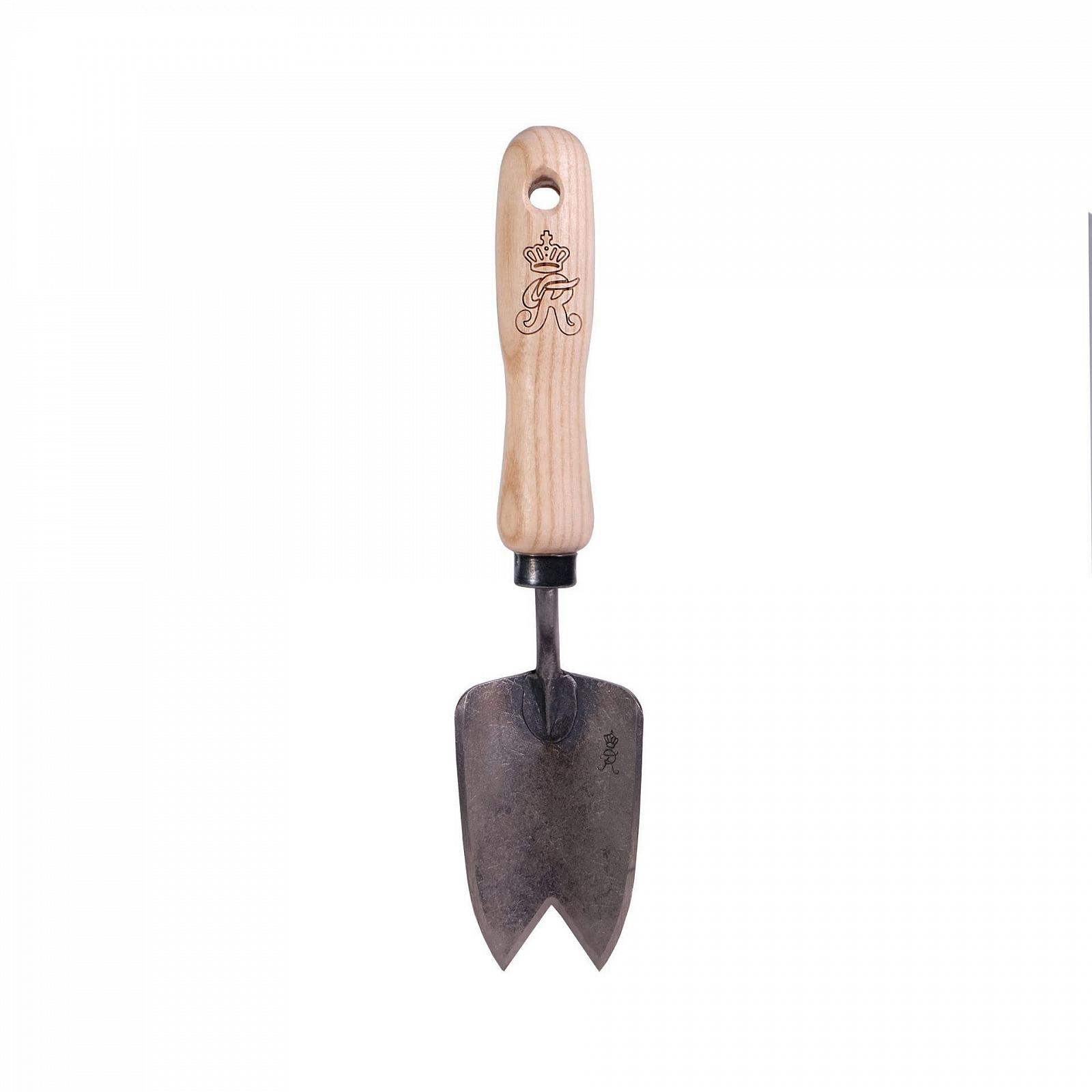 Лопатка SHW-FIRE для цветов для эффективной посадки с обрезкой корней, крепкая сталь, узкая с эргономичной деревянной ручкой, фото №1