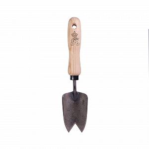 Лопатка SHW-FIRE для цветов для эффективной посадки с обрезкой корней, крепкая сталь, узкая с эргономичной деревянной ручкой - Фото 1