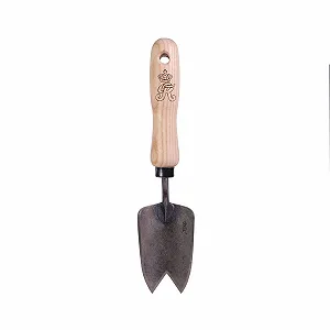 Лопатка SHW-FIRE для цветов для эффективной посадки с обрезкой корней, крепкая сталь, узкая с эргономичной деревянной ручкой - Фото 1