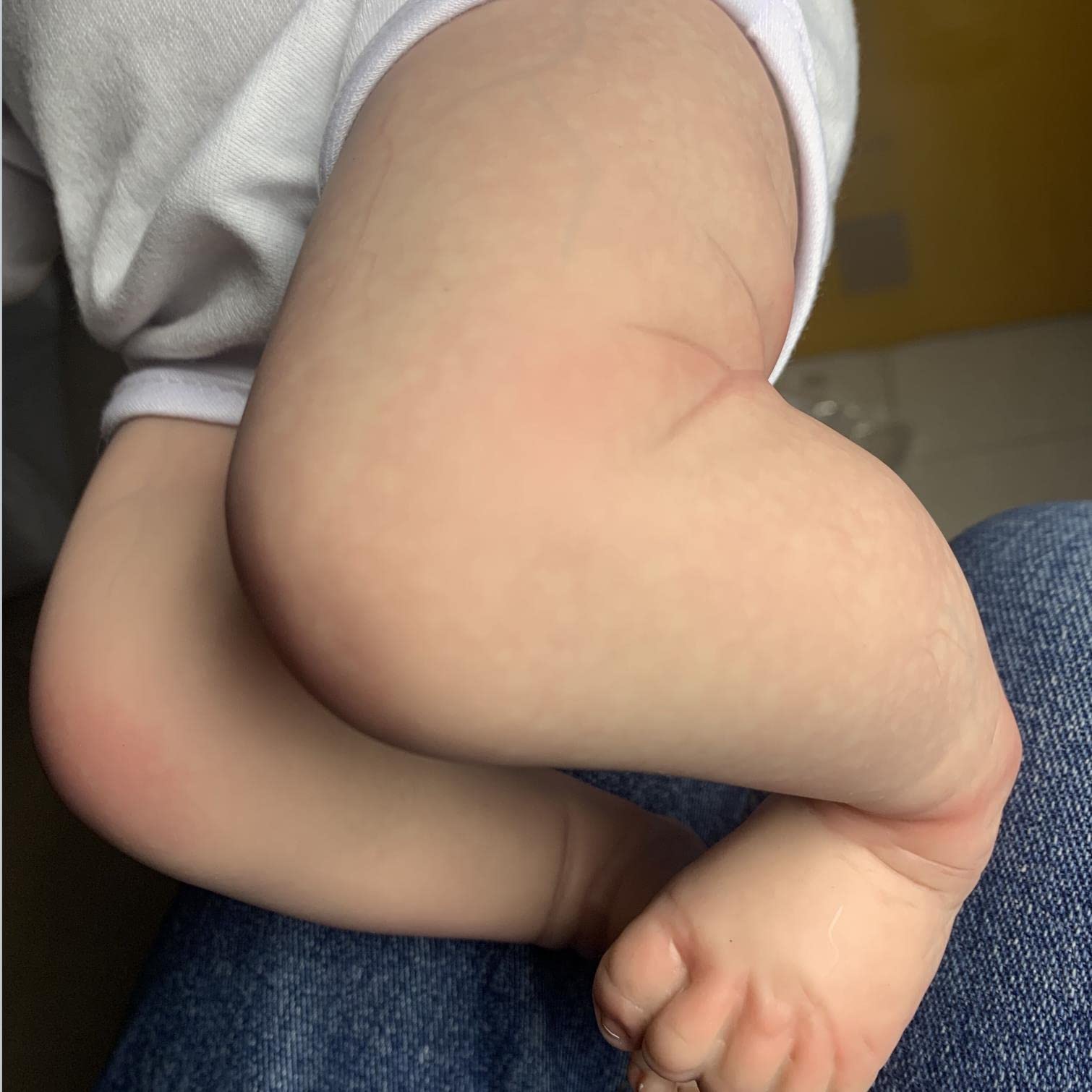 Лялька Zero pam Reborn Baby Full Silicone Eyes Open Baby Doll 48 см Blue Eyes, фото №4