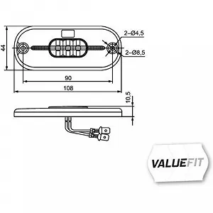 Габаритний ліхтар HELLA VALUEFIT 2PG 357 009-121 для DAF, передній synthetic.ua - Фото 1
