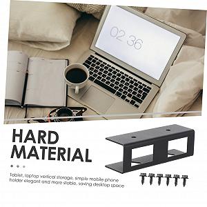 Держатель для ноутбука Под стол Черный Прочная полка для хранения ноутбука для экономии места на столе, прочная для офиса и учебы, совместима со всеми ноутбуками synthetic.ua - Фото 1