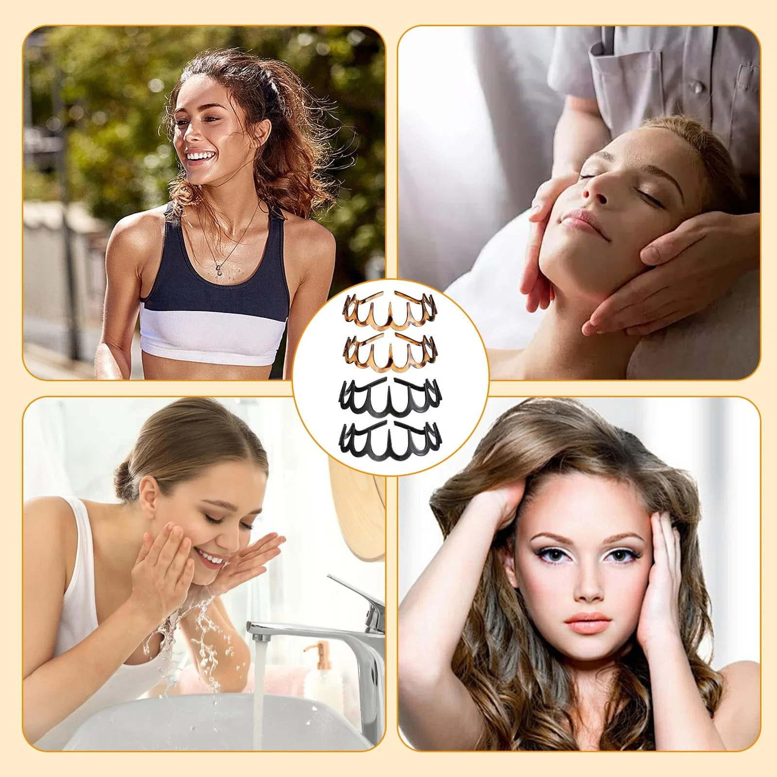 Обруч Zigzag Набір 4 шт. Без ковзання, для дівчат, фото №5