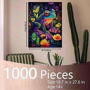 Пазл Tucocoo Funny Animals Colorful Frog 1000 элементов 70 x 50 см synthetic.ua - Фото 1