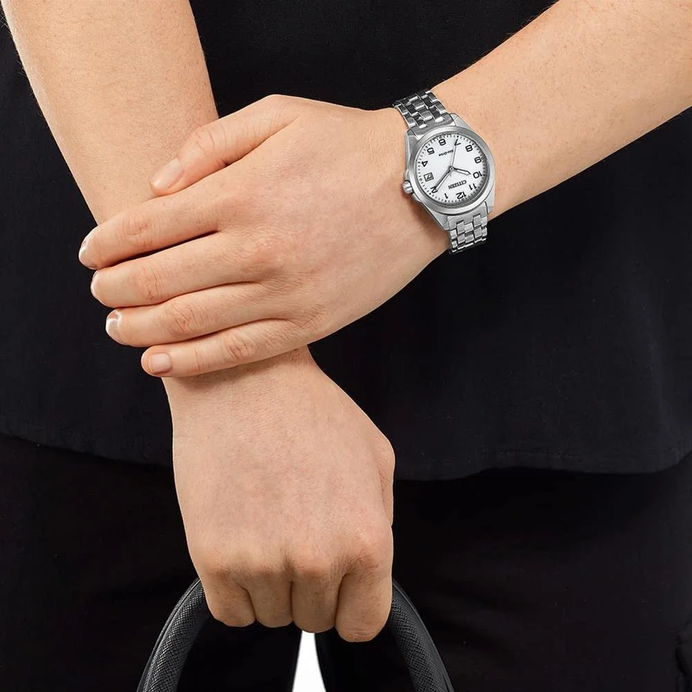 Часы Аналоговые CITIZEN EO1210-83A Мужские Кварцевые с Ремешком из Нержавеющей Стали, Белые, Минималистичные, фото №5 Часы Аналоговые CITIZEN EO1210-83A Мужские Кварцевые с Ремешком из Нержавеющей Стали, Белые, Минималистичные, фото №5