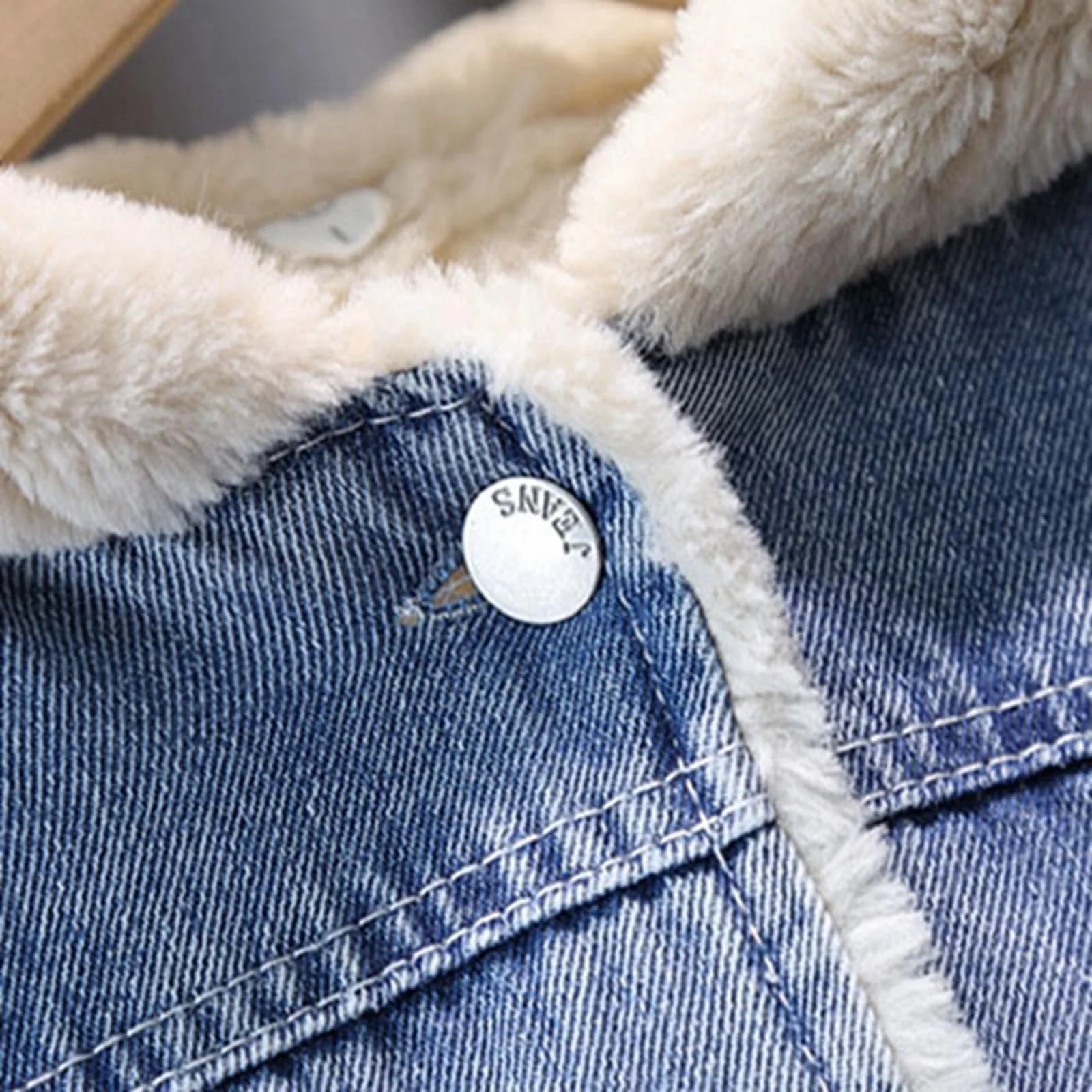 Джинсовая куртка для девочек Подростковая Теплая куртка с наполнителем, фото №5