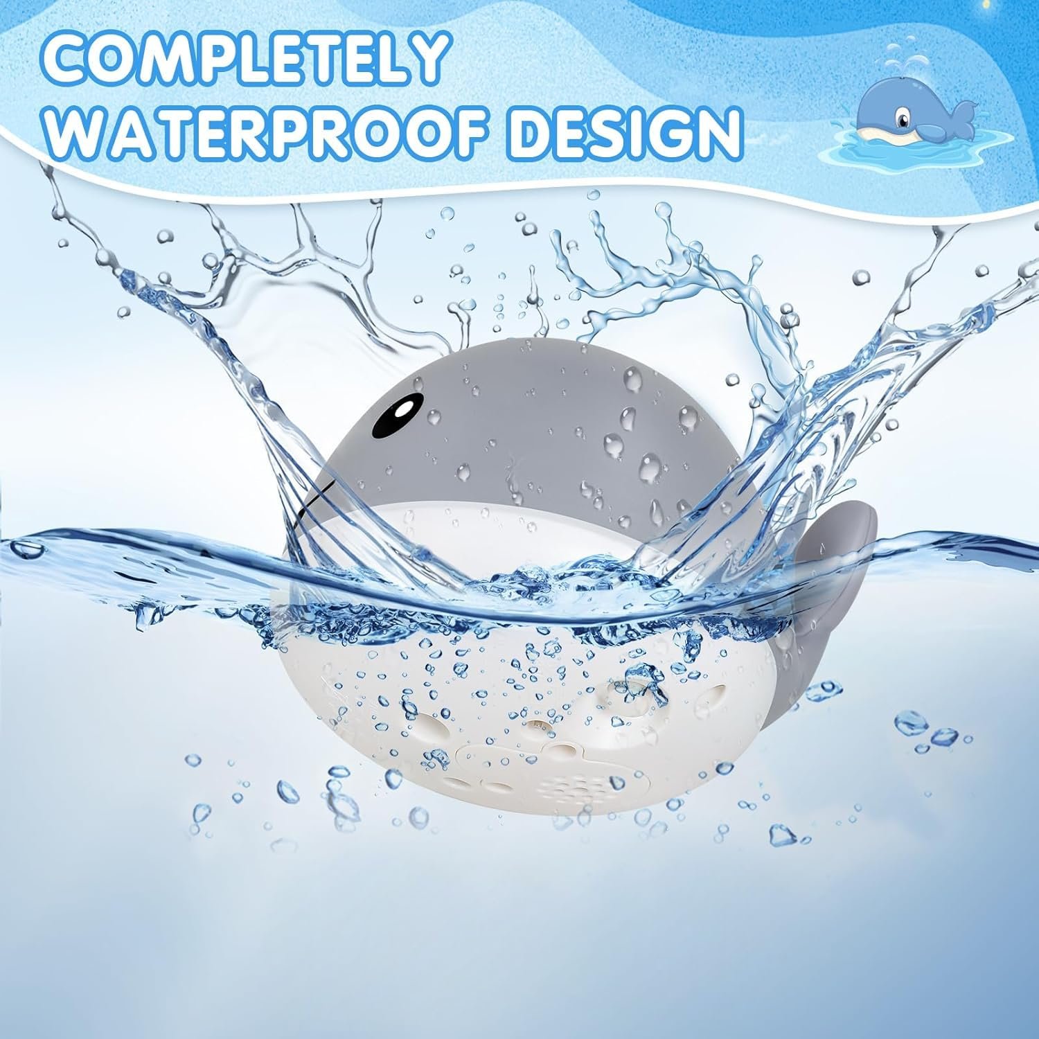 Игрушка для ванны Gigilli Whale Серый, фото №4