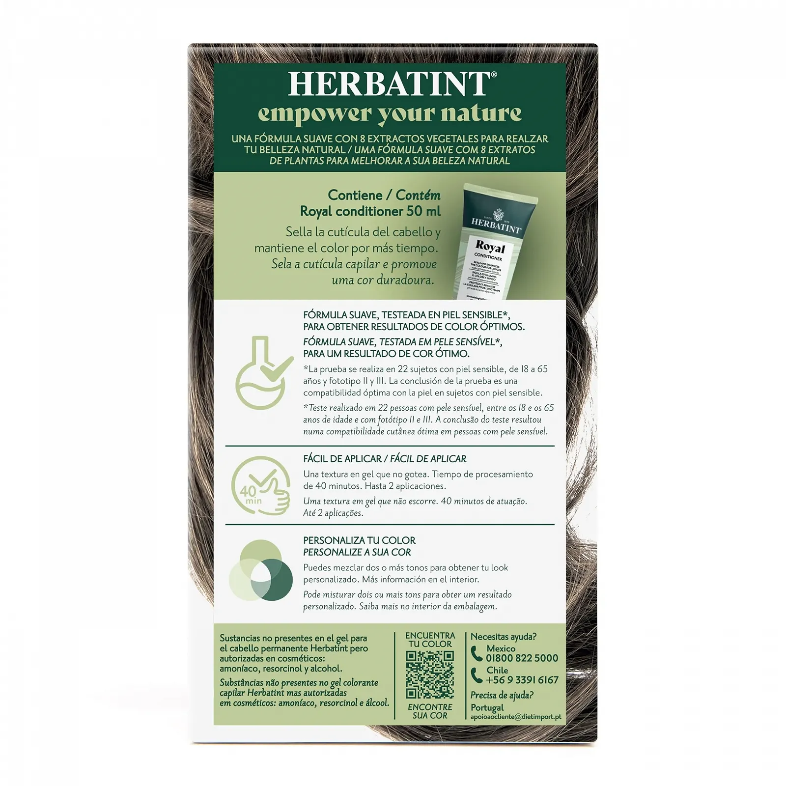 Фарба для волосся Herbatint Permanent Gel 5c Світлий Попелястий Каштан, 170 мл, фото №8