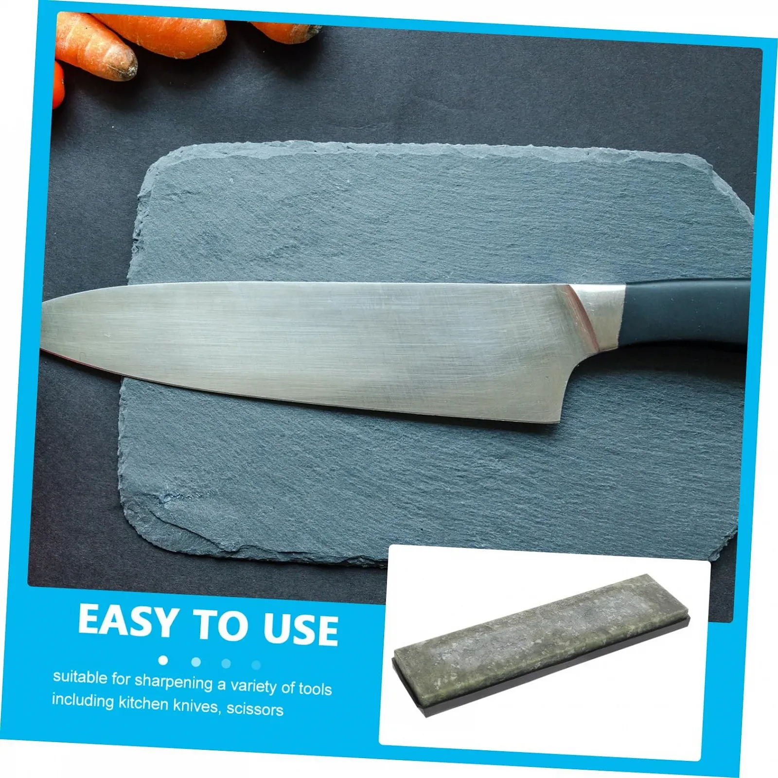 Точильний камінь природний Green Polishing Stone для ножів та ножиць 1 набір, фото №5