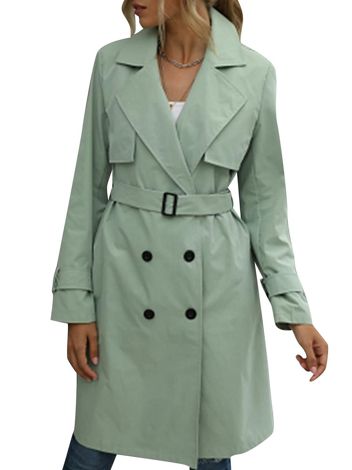 Жіноче Класичне Пальто SANSIWU З Лацканами, фото №1