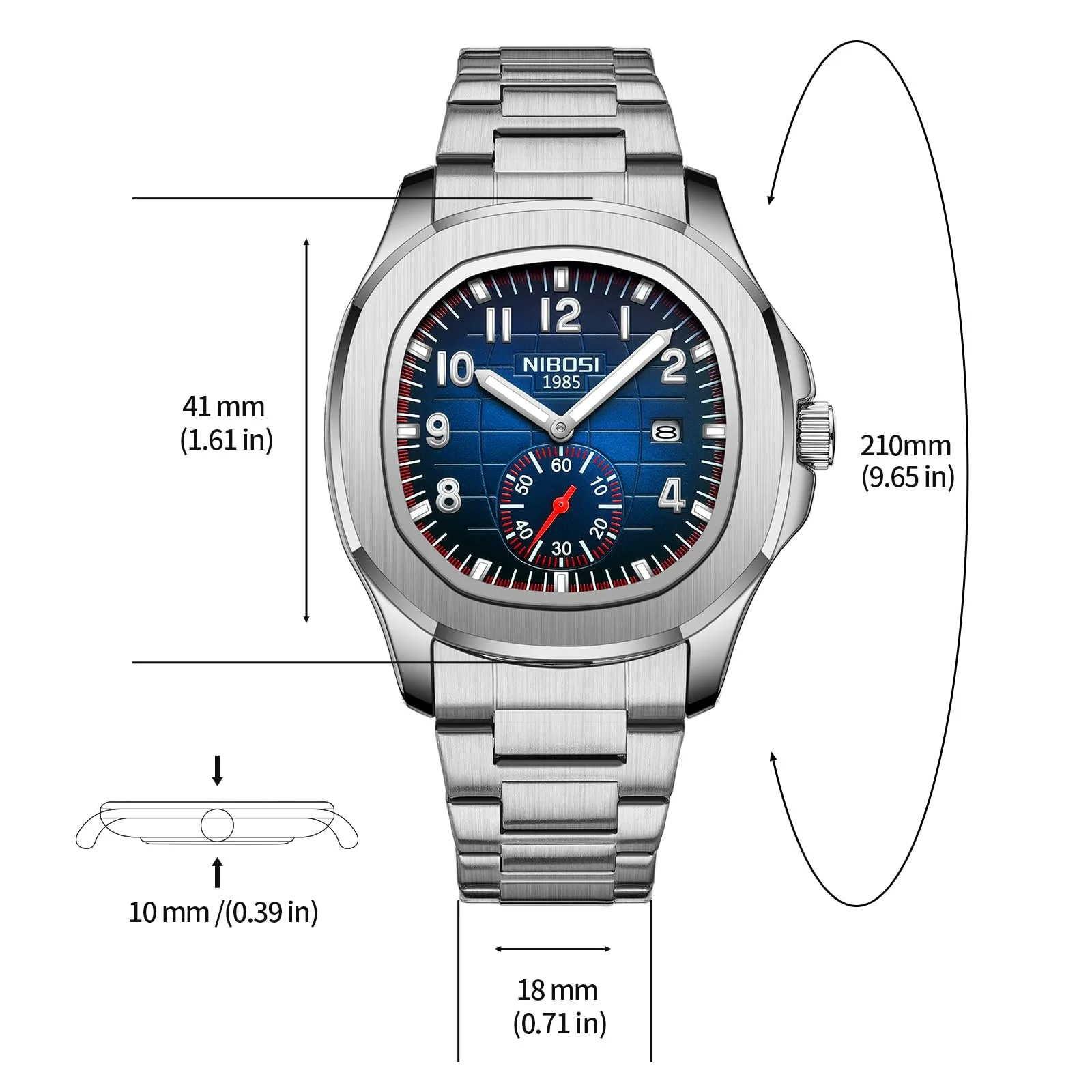 Часы Кварцевые Аналоговые NIBOSI Мужские Водонепроницаемые Дата, фото №3 Часы Кварцевые Аналоговые NIBOSI Мужские Водонепроницаемые Дата, фото №3