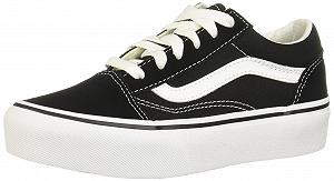 Кроссовки Vans Низкие Black Girls Sports Shoes Uy Old Skool Platform Canvas - Фото 1