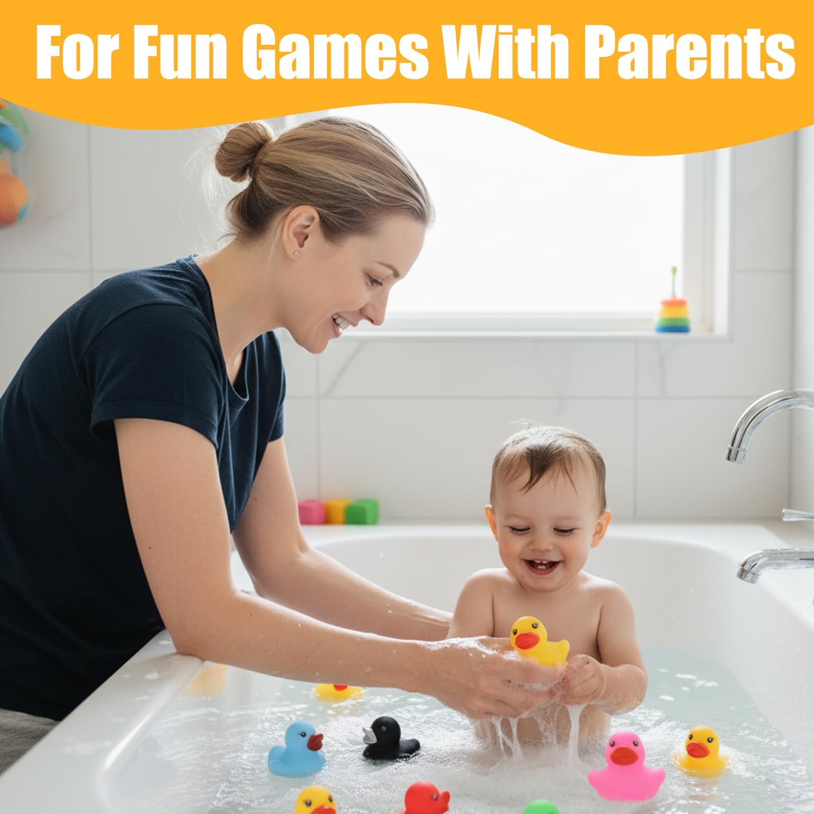 Набор игрушек для ванны Утка Резиновая Разные цвета, фото №6