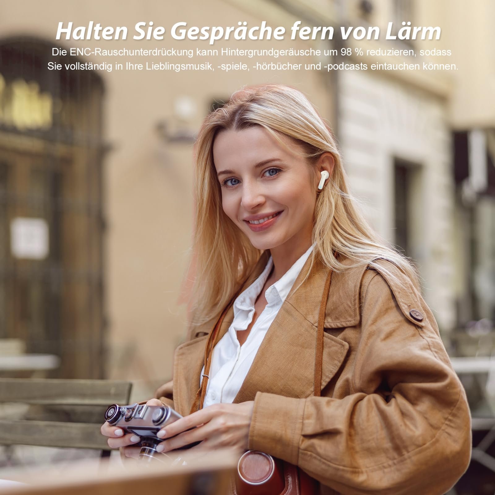 Наушники-переводчик AI, 3-в-1 Bluetooth 5.4 Голосовой для 164 языков с приложением, 50 часов, 5 режимов перевода в реальном времени для обучения, путешествий, белые, фото №7 Наушники-переводчик AI, 3-в-1 Bluetooth 5.4 Голосовой для 164 языков с приложением, 50 часов, 5 режимов перевода в реальном времени для обучения, путешествий, белые, фото №7