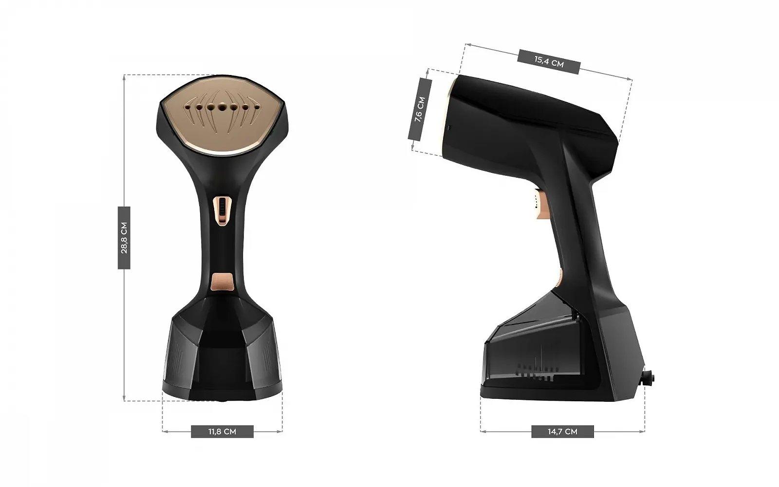 Вертикальный отпариватель VERTENZ Aura 50 2000 Вт 360 мл 45 г/мин Черный, фото №3