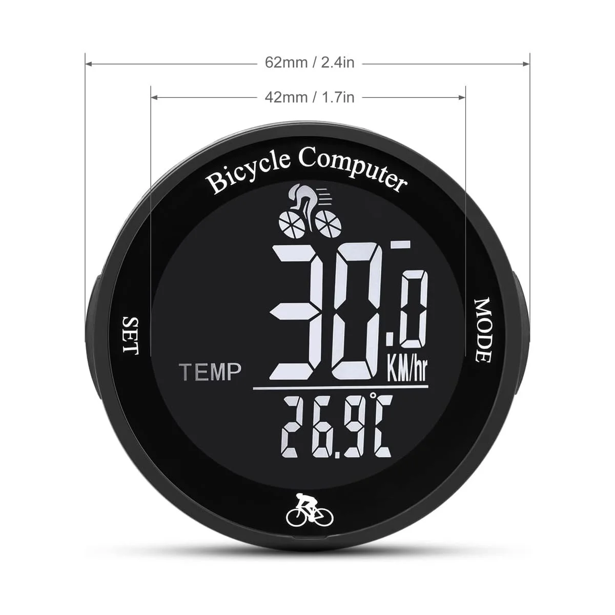 Одометр Велокомпьютер Waterproof Multifunction LCD Screen MTB Speedometer, фото №7