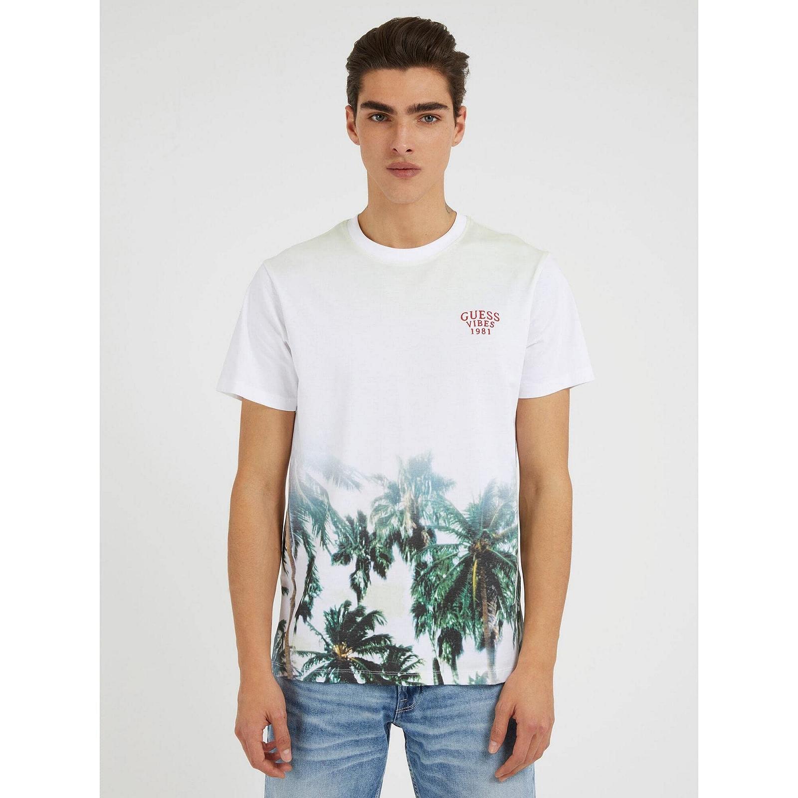 Мужская футболка Guess - Eco Palms Tee - Белый - L, фото №2 Мужская футболка Guess - Eco Palms Tee - Белый - L, фото №2