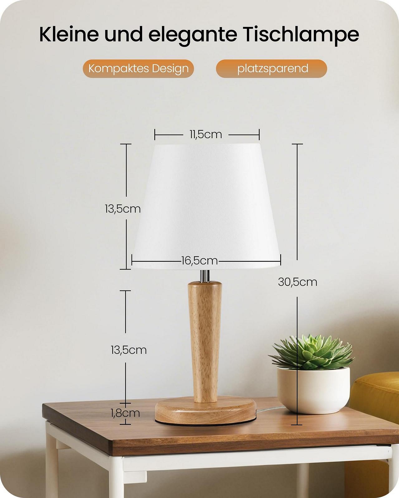 Настільна лампа ZMW13TLDP205 дерев'яна набір з 2 шт E27 3000K/4000K/6500K Біла, фото №5