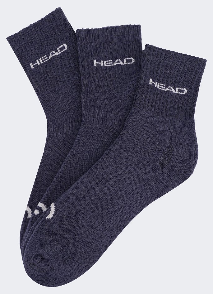 Шкарпетки Head ELEMENTS ALL SPORTS SHORT CREW 3P Темно-синій  43-46, фото №1