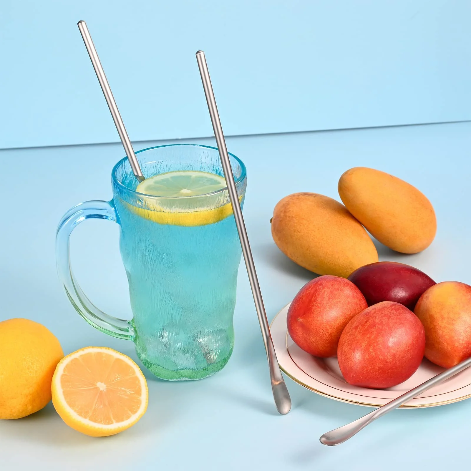 Ложка для змішування з нержавіючої сталі, 8 шт, 21,8 см, фото №4