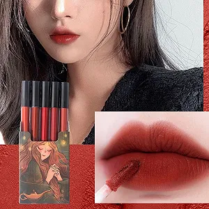 Матовий Набір Блисків для Губ 5 шт Antihaft-Cup Velvet Matte Lip Stain synthetic.ua - Фото 1