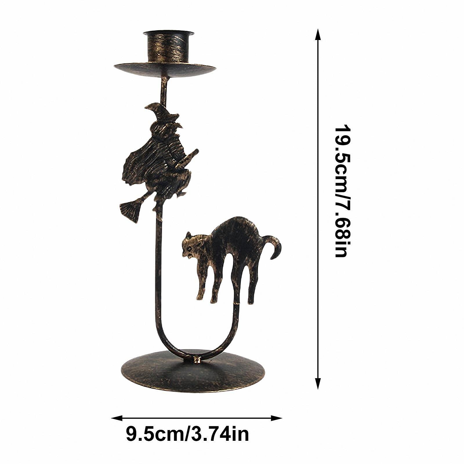 Подсвечник EUBEISAQI Skull Bat Retro Candle Holder для Хэллоуина Рождества столовая декорация, фото №7