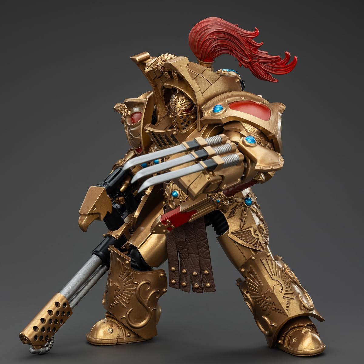 Фигурка Joytoy Warhammer The Horus Heresy 1/18 Legio Custodes Aquilon Terminator Squad Aquilon с огненным копьем Infernus JT00768, фото №4