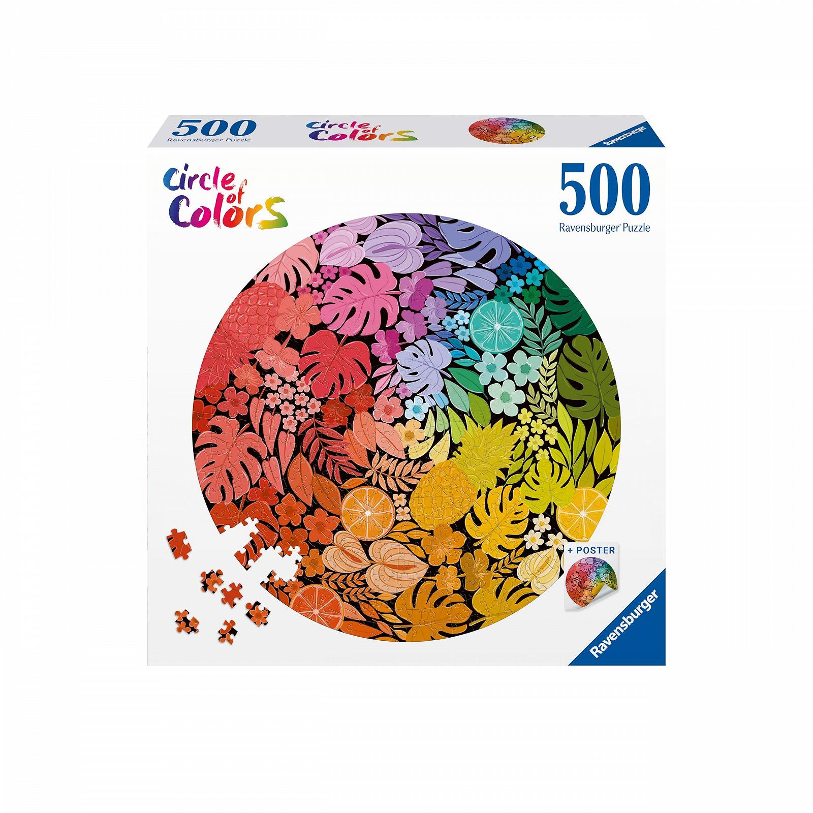 Круглый пазл Ravensburger Circle of Colours Tropical 12000821 500 элементов для взрослых и детей от 12 лет, фото №2