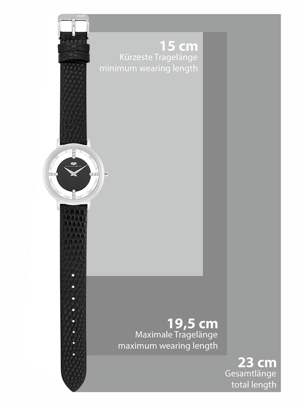 Женские часы Rhodenwald & Söhne 10010422 Аналоговые Кварцевый Японский Механизм Черный Ремешок из Натуральной Кожи, Без мотива, фото №6