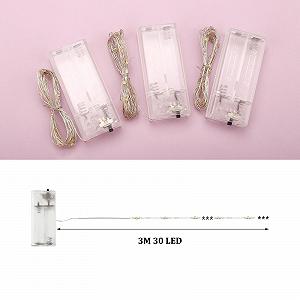 Гірлянда ENLACE, 3 шт., світлодіодна, на батарейках, 3 м, 30 LED, з мідного дроту, теплий білий synthetic.ua - Фото 1