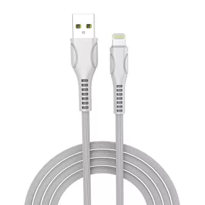 Дата кабель ColorWay USB 2.0 AM to Lightning 1.0m line-drawing white (CW-CBUL027-WH), фото №1