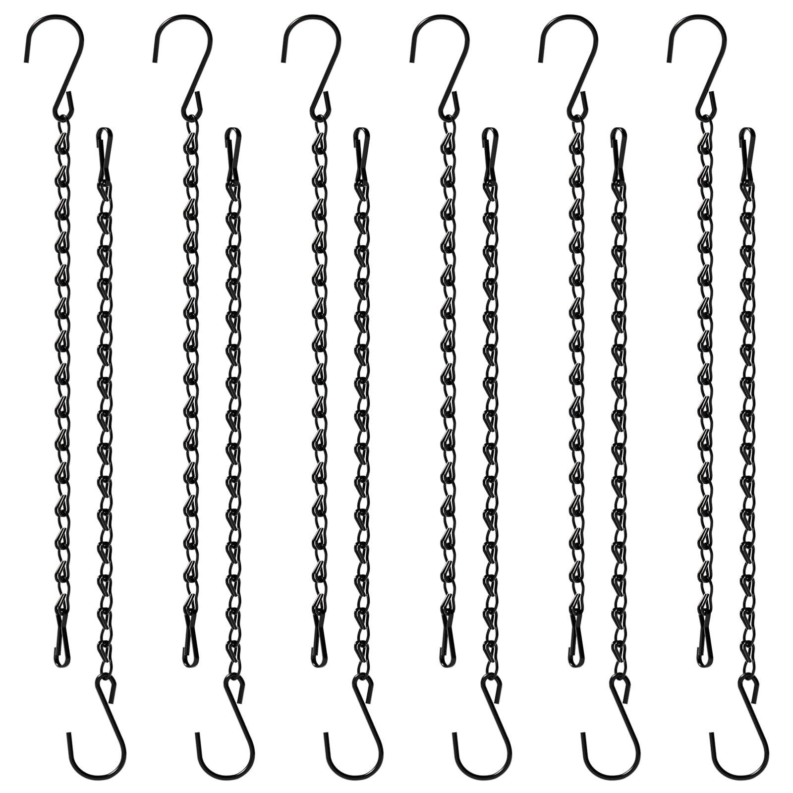 Підвіс для рослин Bamworld Набір 2 шт. 24 см Зі стельовим гачком Чорний, фото №1