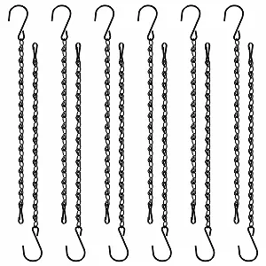 Підвіс для рослин Bamworld Набір 2 шт. 24 см Зі стельовим гачком Чорний - Фото 1