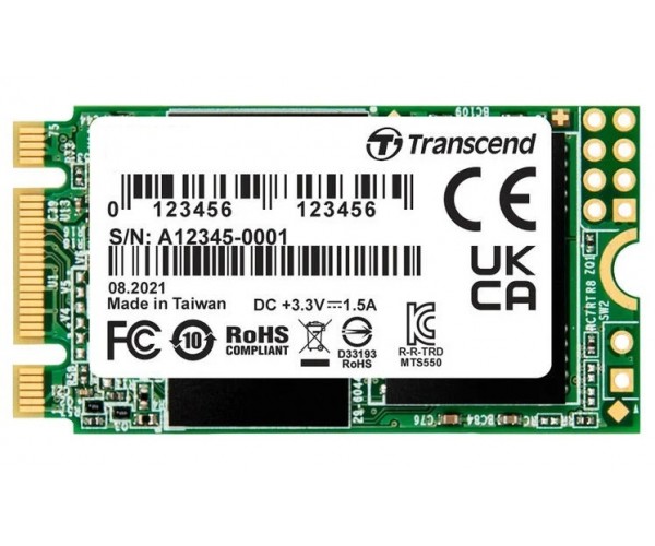 Твердотільний накопичувач M.2 250Gb Transcend 425S SATA3 3D TLC 500/330 MB/s формат 2242 TS250GMTS425S, фото №1