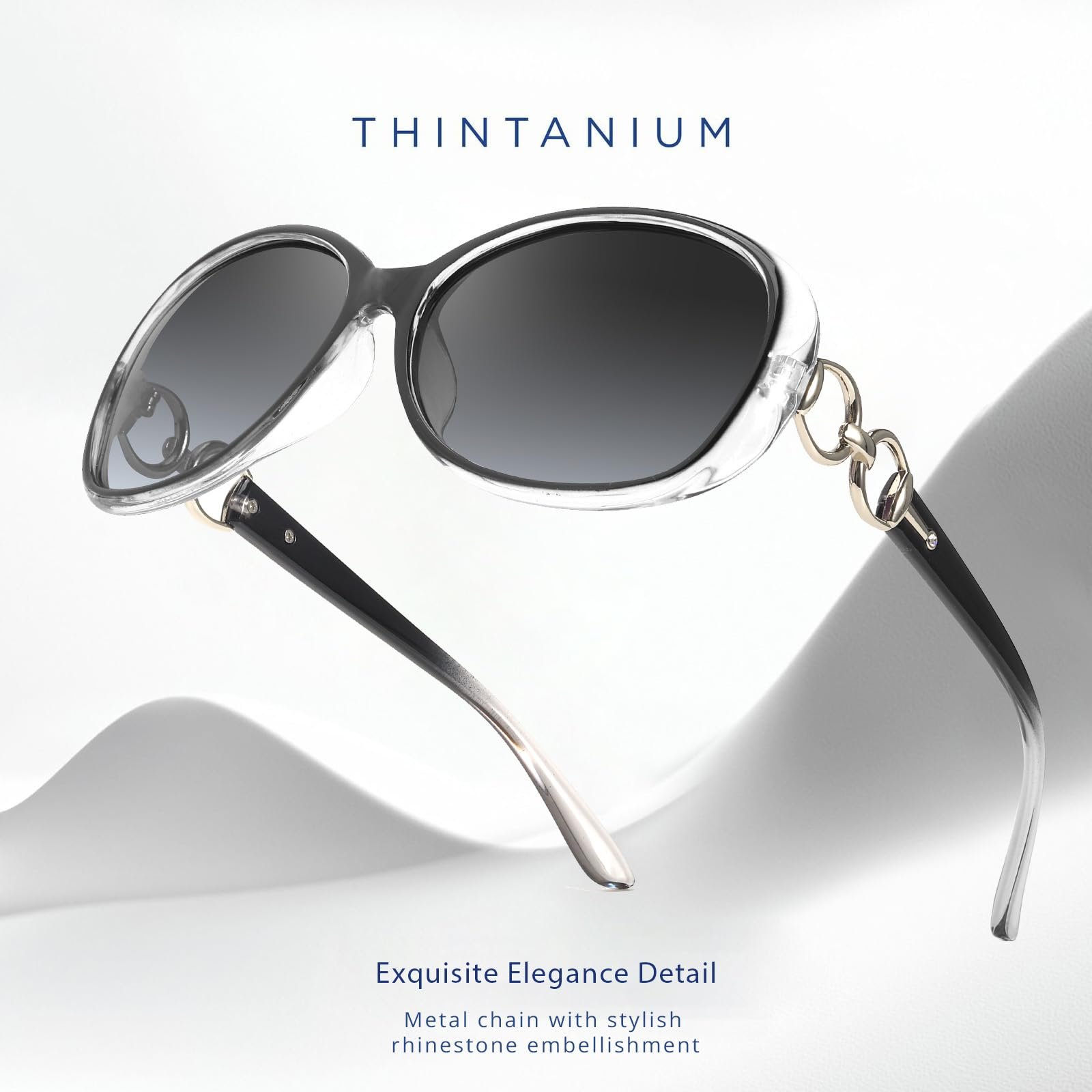 Сонцезахисні окуляри LVIOE Жіночі Великого Розміру Стильні UV Захист Поляризовані, фото №4