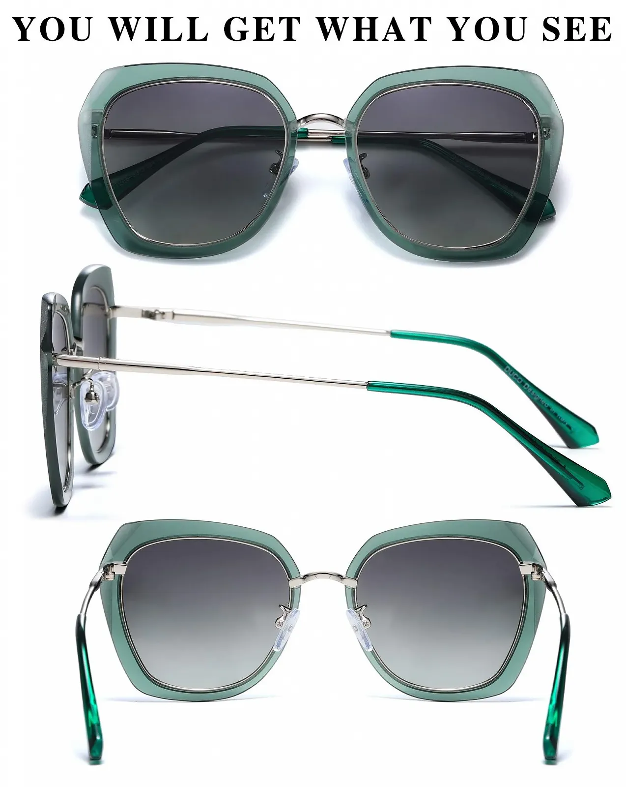 Сонцезахисні окуляри Жіночі DUCO DC1225 Поляризовані UV Захист Ретро Дизайнерські, фото №2