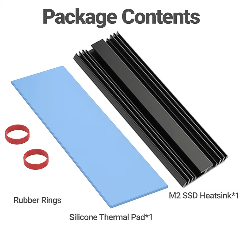 Радиатор для охлаждения SSD Teucer Slim M.2 2280 NVMe Sata для PS5 PC ноутбука, фото №7 Радиатор для охлаждения SSD Teucer Slim M.2 2280 NVMe Sata для PS5 PC ноутбука, фото №7