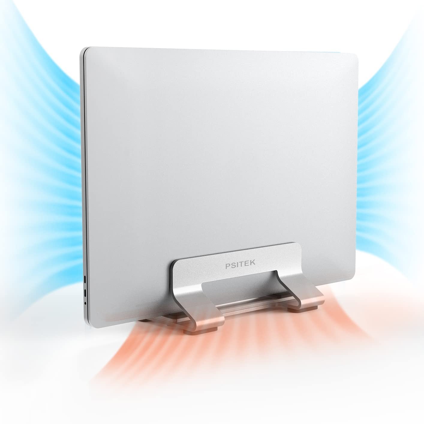 Регульована алюмінієва підставка для ноутбука, вертикальний док-тримач, регульована ширина слота 12-42 мм, фото №5