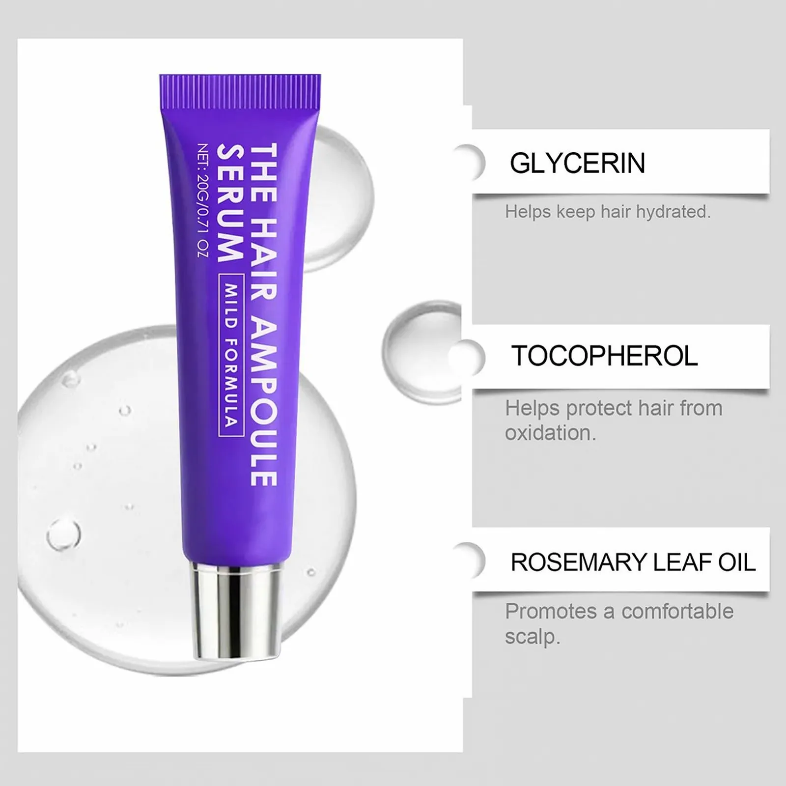 Роликовий засіб для росту волосся Chaies, Натуральна олія для росту волосся для густого волосся 30 мл, фото №5