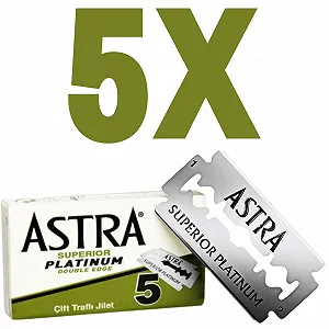 Набор для бритья The Shave Factory Ultimate 5 лезвий Astra Superior Platinum и 20 спичек - Фото 1
