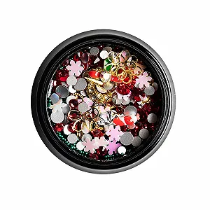 Стразы для ногтей Разные размеры 1 коробка Снежинки-2 - Фото 1