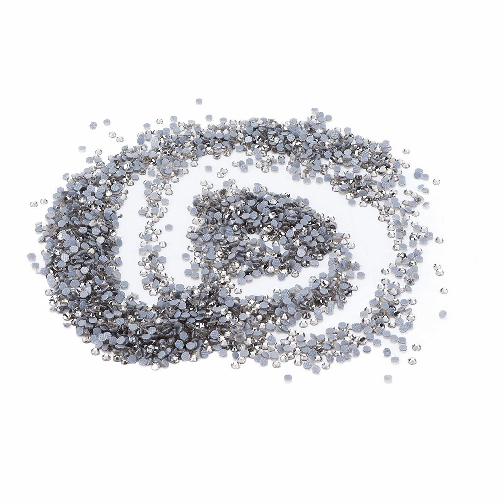 Стрази Emoshayoga круглі 7 кольорів прозорий, сірий, 14400 штук, фото №1