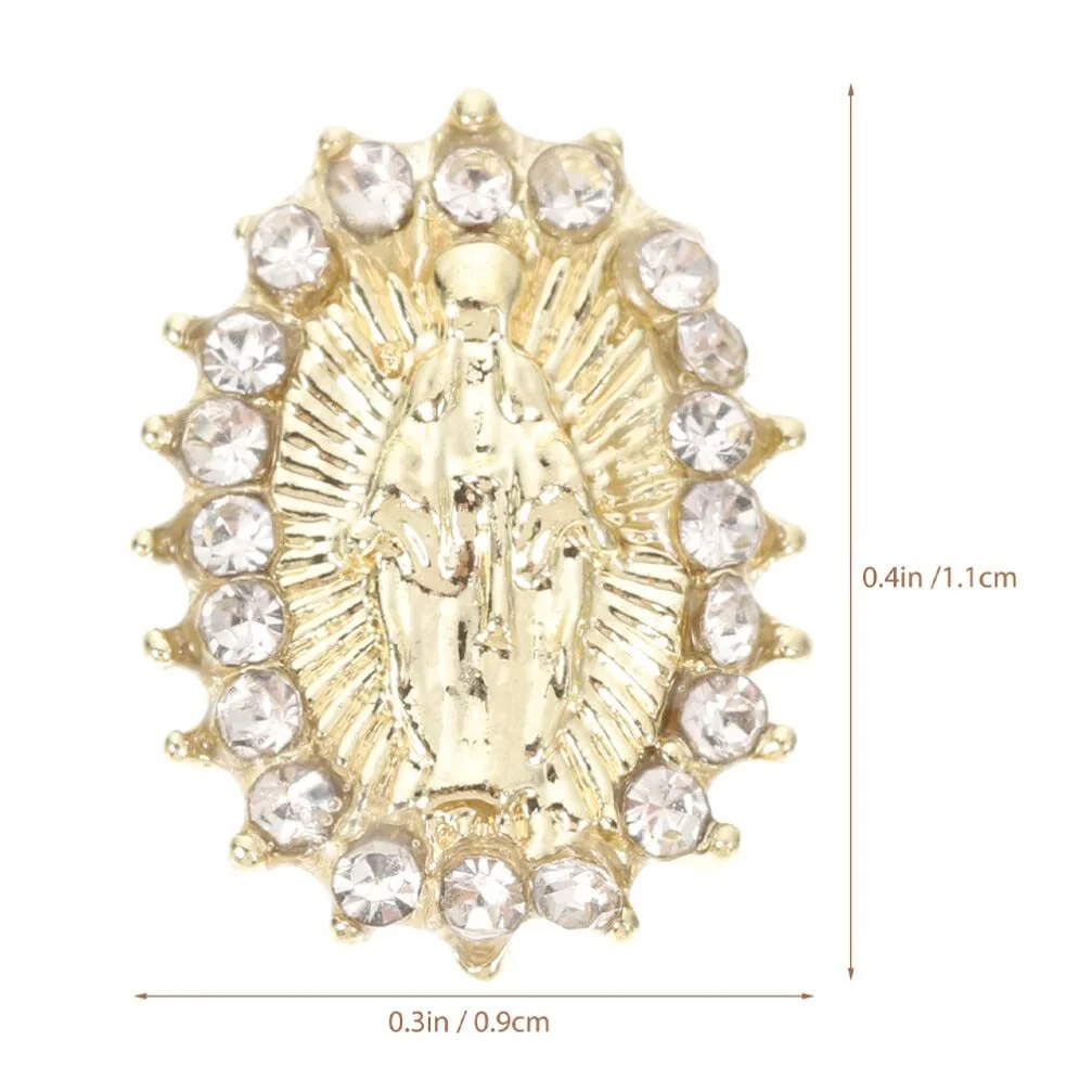 Украшения для ногтей Дева Мария 3D Ретро Украшения для ногтей Дева Гваделупская San Judas Религиозные украшения для ногтей, 30 шт, фото №6