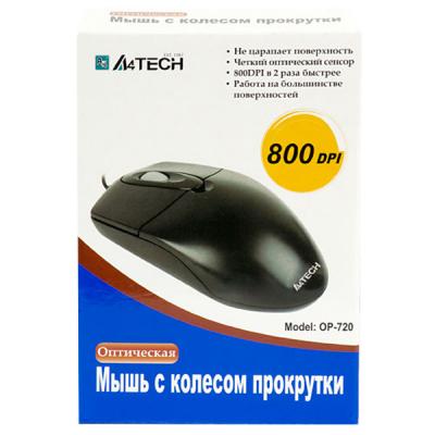 Мышка A4Tech OP-720 Black-PS/2, фото №3