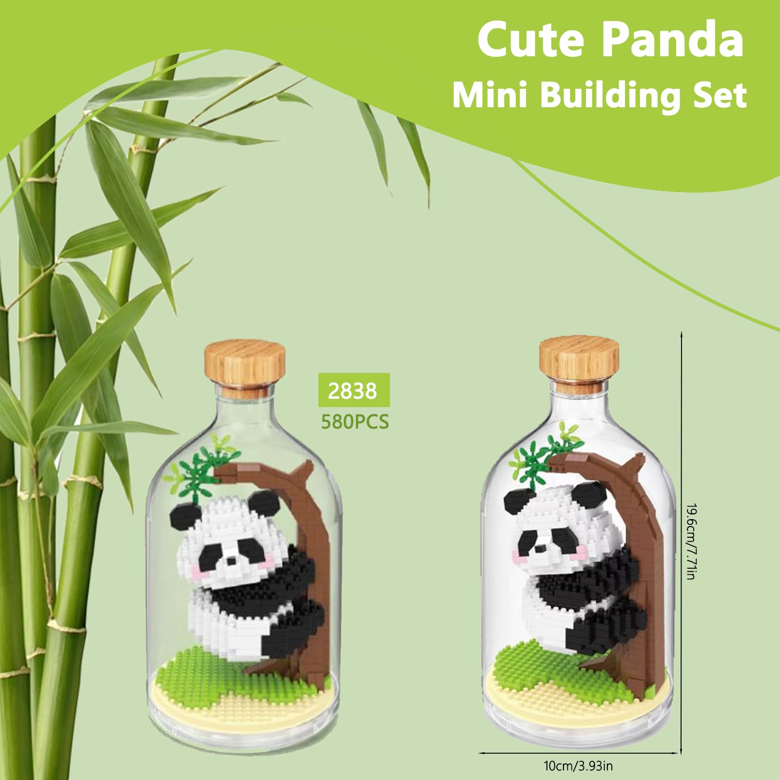 Блоки NVOSIYU Panda Mini Building з футляром 2838, фото №3