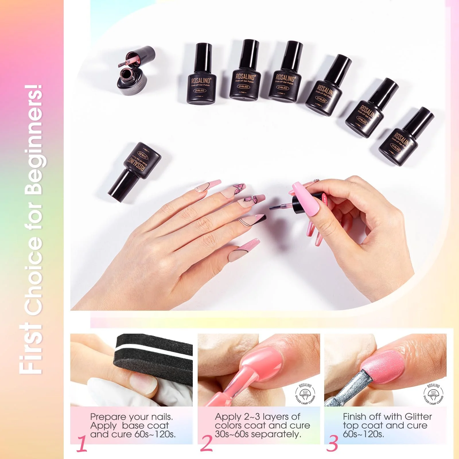 Гель-лак ROSALIND Набір 100 шт, фото №7