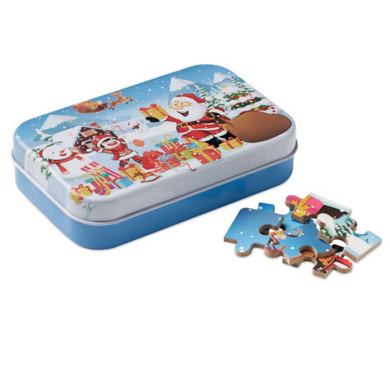 Пазл Christmas Wooden Puzzle Детский 60 деталей в жестяной коробке, фото №1
