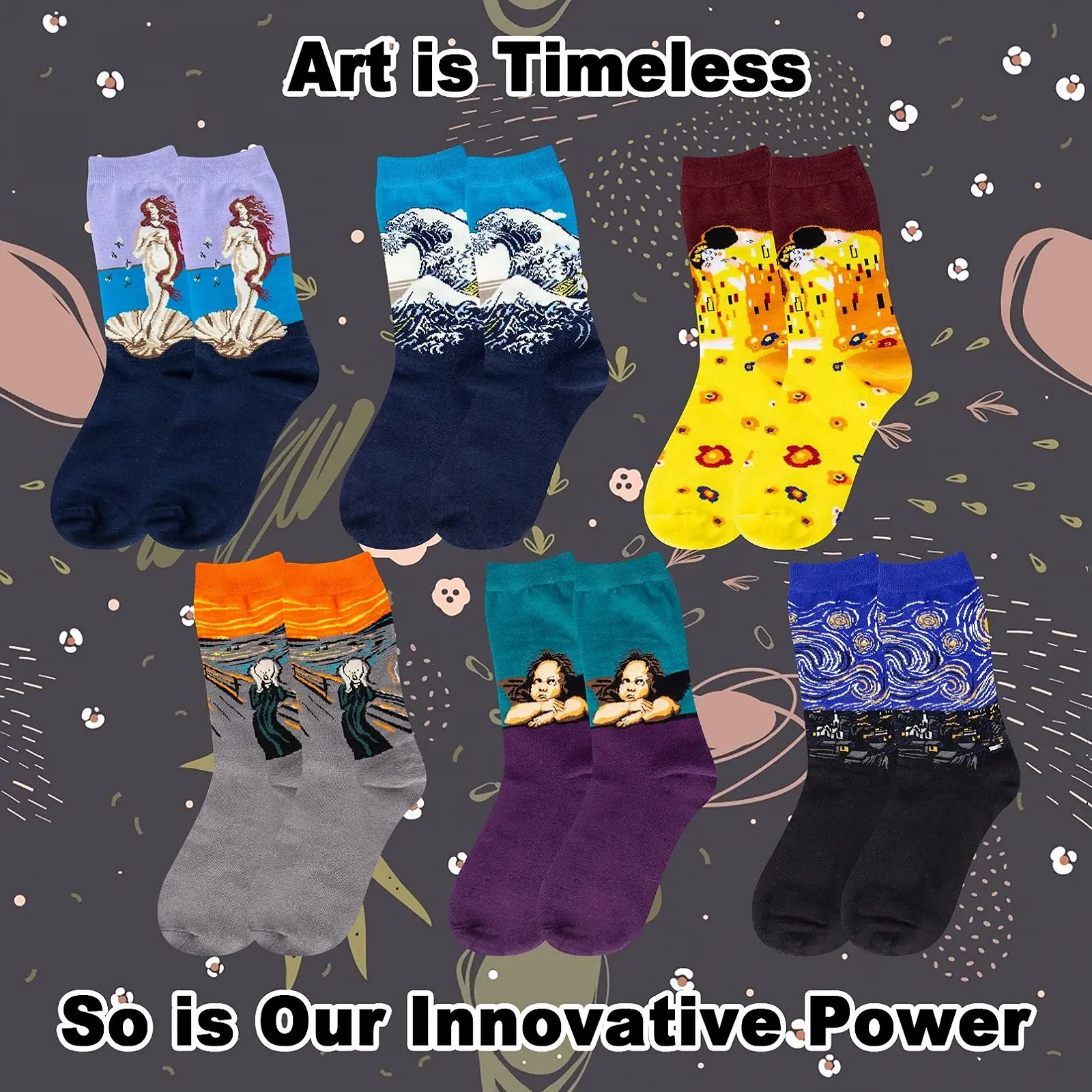 Шкарпетки Бавовняні з малюнком, 5 пар, One Size, фото №5